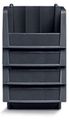 Akro-mils 30796 Economy Stacking Nesting Plastic Storage Bin 8-7 8-inch Long By 6-5 Wide 5-inch High Black Case Of 10 
