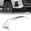 Hecasa Front Right Fog Light Trim For 2018-2021 Chevy Chevrolet Traverse Lamp Bezel Insert Molding Silvery Replacement 