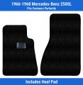 Carpet Front Floor Mats Black For Mercedes-benz 250sl 1968 1967 1966 Includes Heel Pad