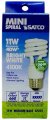 Satco S7215 11-watt Medium Base T2 Mini Spiral 4100k 120v Equivalent To 40-watt Incandescent Lamp For Enclosed Fixtures