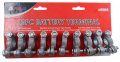10 Piece 100 Lead Battery Terminals With Steel Nuts And Bolts Universal For Positive Negative Posts Ta25-10-yt Maximum 
