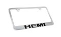 Dodge Ram Hemi License Plate Frame 2 Hole Chrome Wide Chrome 