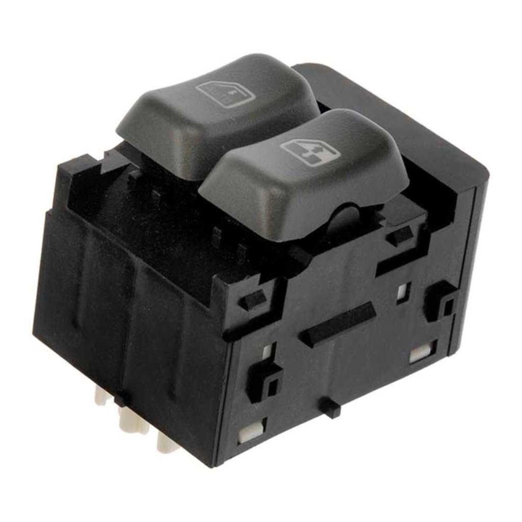Front Driver Side Window Switch For Chevy C4500 C5500 Kodiak 2003 To 2009 Black Gray Plastic Housing Illuminated Blade Terminal