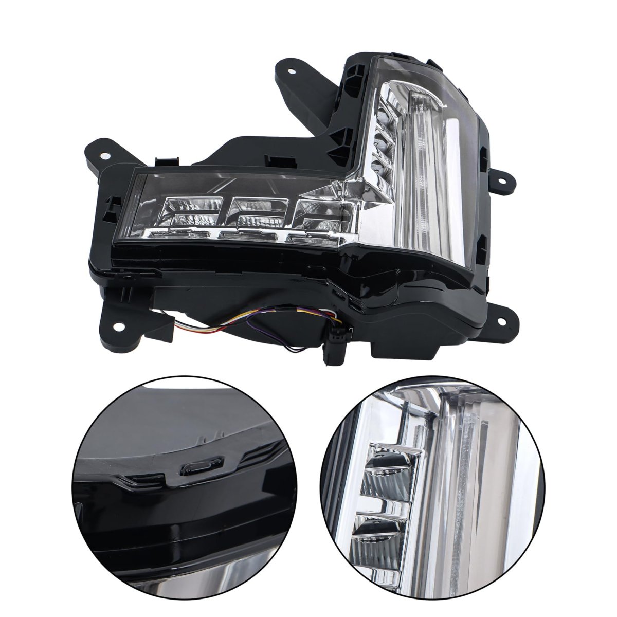 Left Driver Side Fog Lights Clear Lens Replacement For Escalade 2015-2020 Driving Lamps 84575577 Gm2530139 W Crash Imminent