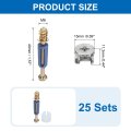 25 Set Cam Locking Screws And M6x40mm Furniture Connecting Fitting 15x11 2mm Bolts Dowels For Table Cabinet Assembly Pale Blue