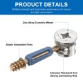 25 Set Cam Locking Screws And M6x40mm Furniture Connecting Fitting 15x11 2mm Bolts Dowels For Table Cabinet Assembly Pale Blue