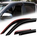Auto Dynasty Window Visors For 2024-2026 Toyota Tacoma Crew Cab 4pcs Front Left Right Tape-on Deflectors Rain Guards Sun Wind 