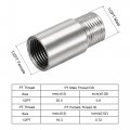 Uxcell Shower Head Extension Arm Stainless Steel 1 2pt Male To Female Thread 50mm Length Cast Pipe Fitting Coupler