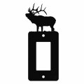 Solitary Elk Single Gang Light Switch Gfci Power Outlet Wall Plate Single Rocker Gfci Black 