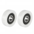 Uxcell 2pcs 10x35x11mm Roller Idler Bearing Pulley Sliding Conveyor Wheel White