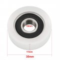 Uxcell 2pcs 10x35x11mm Roller Idler Bearing Pulley Sliding Conveyor Wheel White