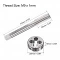 Uxcell M9 X 1mm Metric Tap And Die Set Machine Thread Screw With Rounding Kit For Nut Bolt Thread Repair