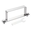 U Shape Square Tube Clamp 100x50mm Shaped Bracket 304 Stainless Steel Strap With Bolt Plate Nuts And Wrench For Pipes Door 
