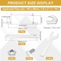 U Shape Square Tube Clamp 100x50mm Shaped Bracket 304 Stainless Steel Strap With Bolt Plate Nuts And Wrench For Pipes Door