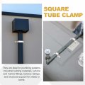 U Shape Square Tube Clamp 100x50mm Shaped Bracket 304 Stainless Steel Strap With Bolt Plate Nuts And Wrench For Pipes Door