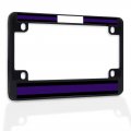Fastasticdeals Metal Insert Bike License Plate Frame Police Departments Flag Thin Blue Line Weatherproof Motorcycle Accessories 