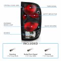 Amerilite Black Replacement Tail Lights For 95-00 Toyota Tacoma Pickup Truck- Passenger And Driver Side Bulb Harness Included