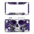 Fkelyi Purple Sugar Skull Print High-strength Aluminum License Plate Cool Frame Set For Women Men Easy To Install 