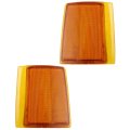 Front Upper Reflector Pair For Gmc C1500 C2500 Suburban 1994 To 1999 Amber Lens Replacement Gm2550148 Gm2551148 