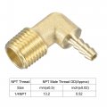 Uxcell Brass Hose Barb Fitting Elbow 3 16 Inch X 1 4 Npt Male Thread Right Angle Pipe Connector Pack Of 2