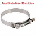 Uxcell 6pcs 107mm-115mm Stainless Steel T-bolt Hose Clamp For Fuel Pump Filter Plumbing