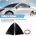 X Autohaux 1 Pair For Tesla Model 3 2017-2021 Rear Side Window Louvers Air Vent Scoop Streamline Shades Cover Blinds Decorative