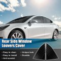 X Autohaux 1 Pair For Tesla Model 3 2017-2021 Rear Side Window Louvers Air Vent Scoop Streamline Shades Cover Blinds Decorative