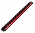 Performance Tool W38190 Twist Lock Socket Rail With Magnet Holds Up To 14 Sockets Sliding Clips For Various Sizes Heavy Duty 
