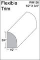 Flexible Moulding Base Shoe Wm126 1 2 X 3 4 8 Length Trim 