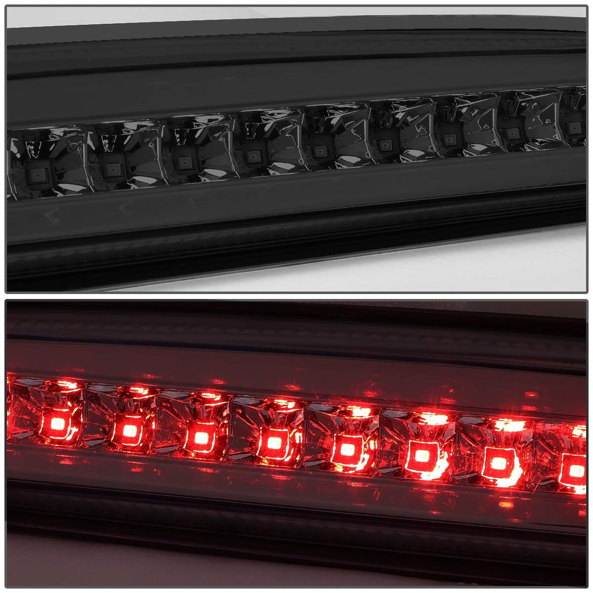 Auto Dynasty Smoked Housing Full Led Rear Center Tailgate Lamp Brake Light For 03-06 Dodge Ram Truck 2500 3500