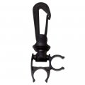 Trident Two Station Y-type Scuba Hose Holder With Swivel Gate Clip Black 