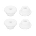 4pcs Rubber Grommets 18mm Drill Hole 9mm Id Top Hat Grommet White Silicone Plug Gasket For Wiring Automotive 