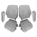 6pcs Driver Passenger Bottom Top Leather Seat Covers With Armrest Gray For Lexus Rx350 Rx400 2004 2005 2006 2007 2008 2009 