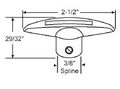 T Crank Window Operator Handle For Casement Windows Bronze 3 8 In Spline Size 
