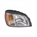 Headlightsdepot Chrome Housing Halogen Headlight For Cadillac Deville 2004-2005 Includes Right Passenger Side Headlamp 