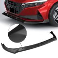 Auto Dynasty 3pcs Stp-style Car Front Bumper Lips Spoiler Wing Body Kit Compatible With Elantra 21-22 Matte Black