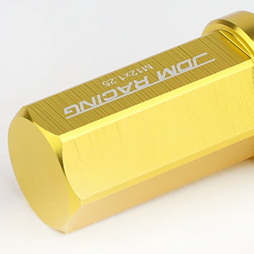 20-piece M12 X 25 Gold Lug Nuts 1 Deep Drive Extension