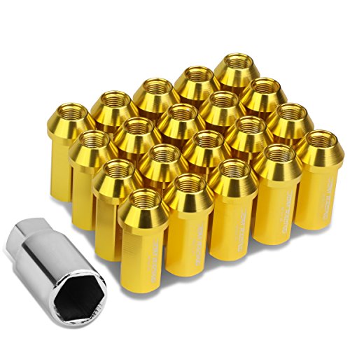 20-piece M12 X 25 Gold Lug Nuts 1 Deep Drive Extension
