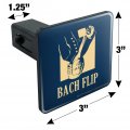 Bach Flip Back Johann Sebastian Classical Music Funny Tow Trailer Hitch Cover For 1 25 In Receivers Black Abs Plastic With Uv
