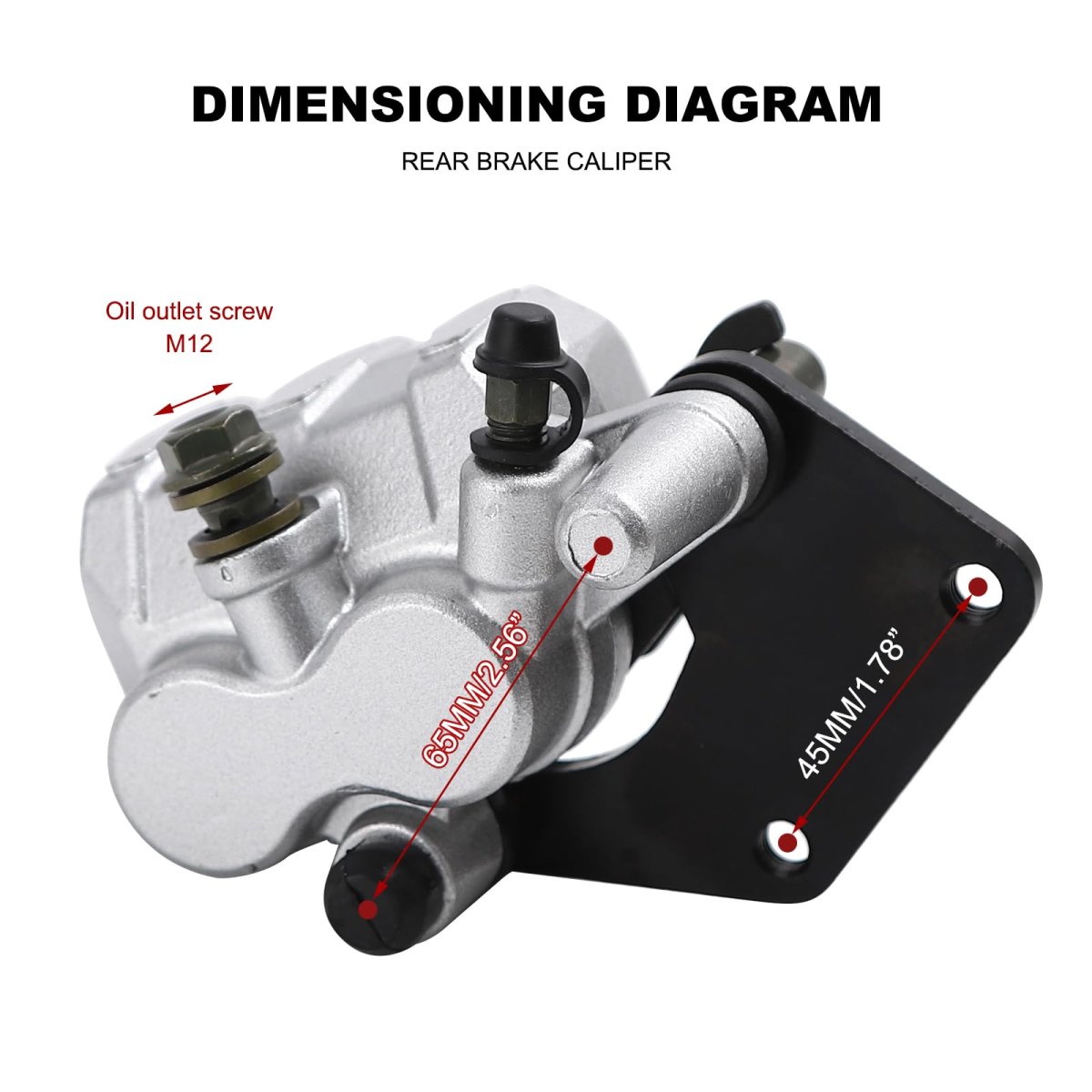 Right Rear Brake Calipers For Chinese Gy6 Scooter Moped Fits Jonway R5 R9 Benzhou Jmstar 125cc 150cc Aluminum Alloy With 45mm