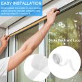 Window Screen Mesh 35 X 59 Diy Fiberglass Netting White Frame With Hook And Loop Adhesive Edging For Bedroom Living Room