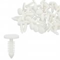 X Autohaux 40 Pcs 6mm Hole Dia Plastic Bolt Rivets Fastener Mudguard Bumper Retainer Clips White For Gm