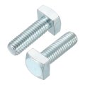 2pcs Square Head Bolts 1 2-13x1-1 2 Zinc-plated Carbon Steel Machine Screws T-bolt For Machinery Railroad Electrical 