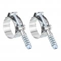 T-bolt Hose Clamps 2pcs Working Range 40-46mm 201 Stainless Steel Bolt Intake Intercooler Fo Clamp Tube 