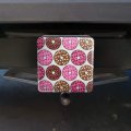 Chocolate Donuts With Heart Sprinkles Pattern Tow Trailer Hitch Cover Plug Insert