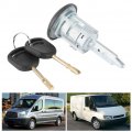 Qiilu Car Front Right Door Lock Barrel Cylinder With 2 Keys Fit For Ford Transit Mk6 2000a 2016