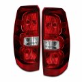 Akkon Fit 2007-2013 Chevy Avalanche Halogen Type Tail Light Brake Lamp Replacement Left Driver Right Passenger 
