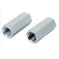 Uxcell M12 Female Thread Straight Fitting Hex Rod Coupling Nuts Silver Tone 5 Pcs