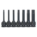 Neiko 01131b 8-inch Allen Hex Driver Impact Socket Set Sae 3 16 Inch 1 2 Cr-mo 7-piece 