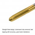 Uxcell Thread Tap Metric M4 X 0 7 Titanium Coated Cobalt Hss High Speed Steel 3 Straight Flutes Machine Mini Micro Screw